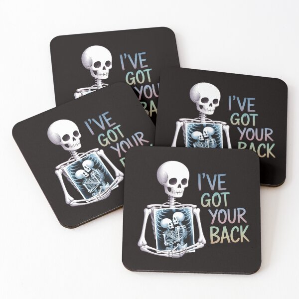 Item preview, Halloween Skeleton I've Got Your Back – X-Ray Spine Support Sketch designed and sold by Slavicsoul.