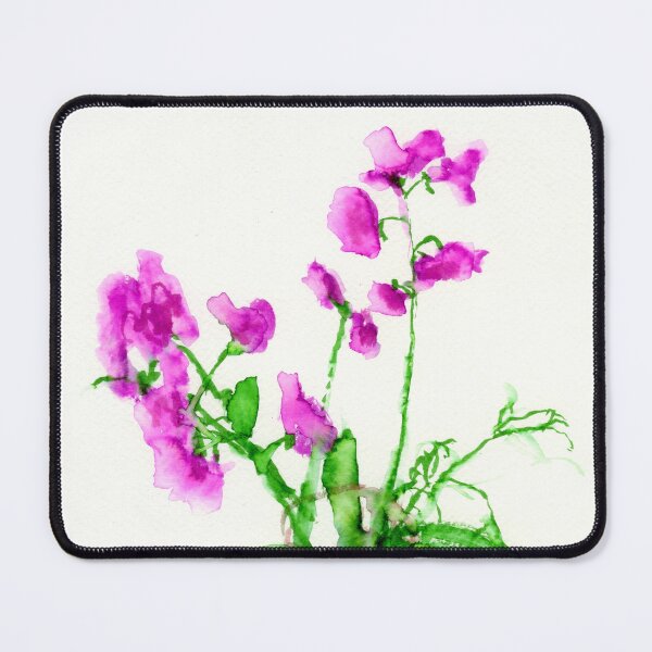 Item preview, Perennial Sweet Pea Floral Shadow Art in Watercolour Pens designed and sold by LymphomaLass.