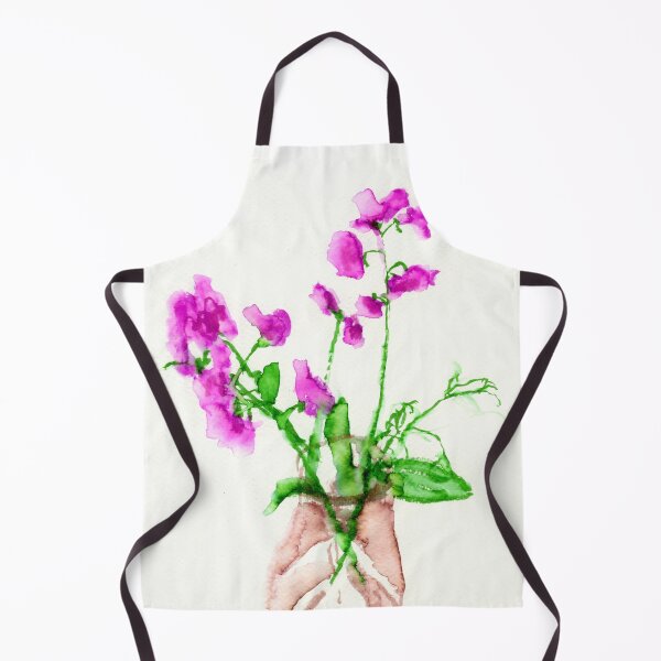 Item preview, Perennial Sweet Pea Floral Shadow Art in Watercolour Pens designed and sold by LymphomaLass.
