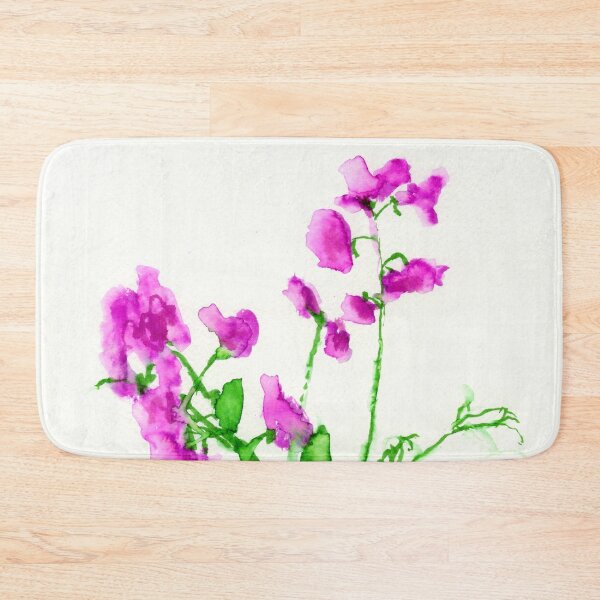 Item preview, Perennial Sweet Pea Floral Shadow Art in Watercolour Pens designed and sold by LymphomaLass.