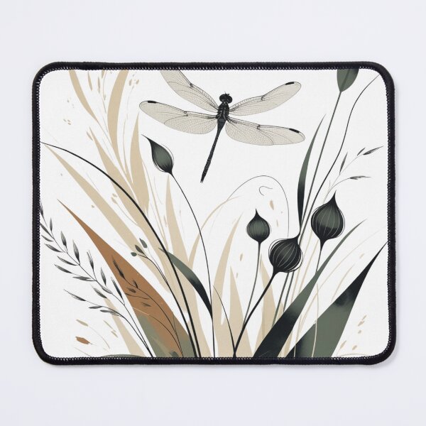 Item preview, Whispers of the Meadow – Dragonfly & Wild Grasses designed and sold by Skaduveldt.