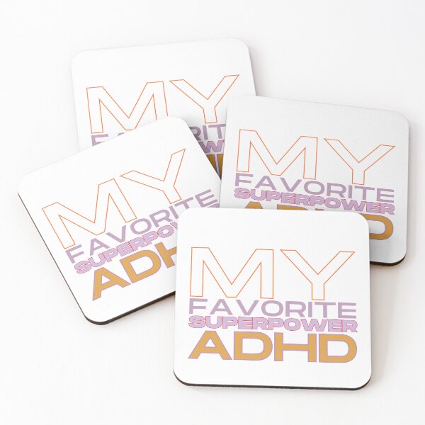 Item preview, My Favorite Superpower ADHD, Bold Statement Design, Orange Inscription designed and sold by ZIPsketch.