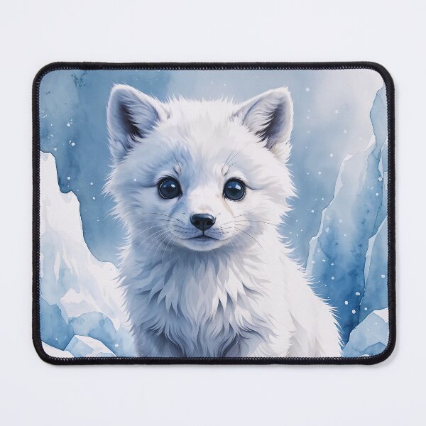Item preview, Baby Arctic Fox Watercolor designed and sold by elissiart.