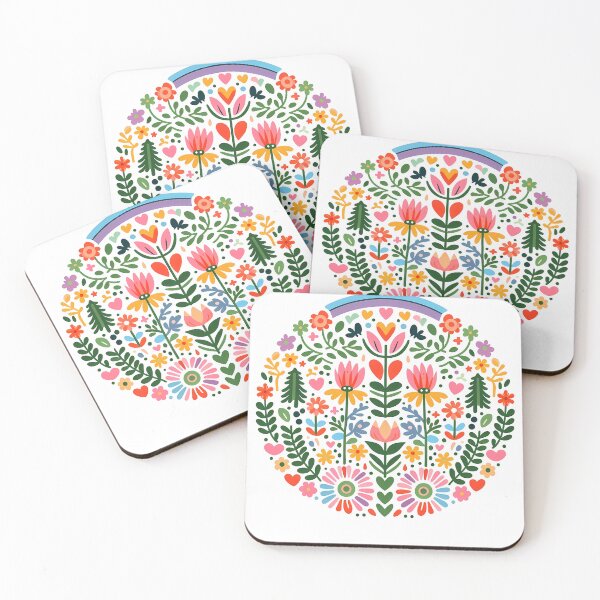 Item preview, Charming Daisy Bloom Pattern - Scandinavian Folk Art by heidiannemorris © designed and sold by FOLK ART FUSION by heidiannemorris.