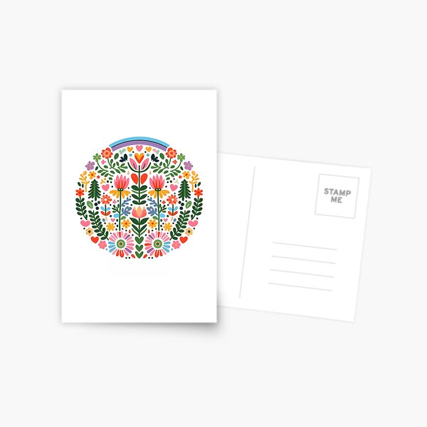 Item preview, Charming Daisy Bloom Pattern - Scandinavian Folk Art by heidiannemorris © designed and sold by FOLK ART FUSION by heidiannemorris.