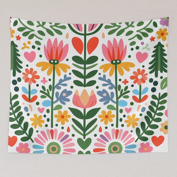 Item preview, Charming Daisy Bloom Pattern - Scandinavian Folk Art by heidiannemorris © designed and sold by FOLK ART FUSION by heidiannemorris.