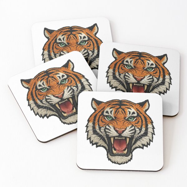 Item preview, Detailed tiger head with embroidery technique - strong and attractive design designed and sold by AliKwStore.