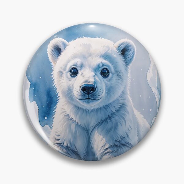 Item preview, Baby Polar Bear Arctic Watercolor designed and sold by elissiart.