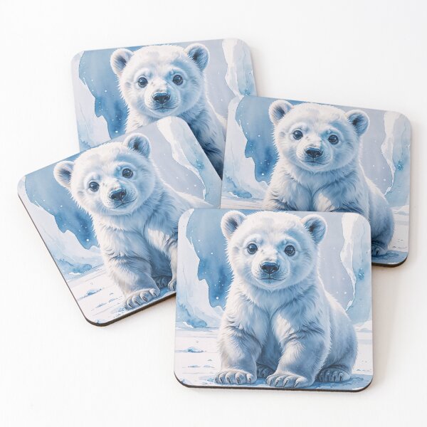 Item preview, Baby Polar Bear Arctic Watercolor designed and sold by elissiart.
