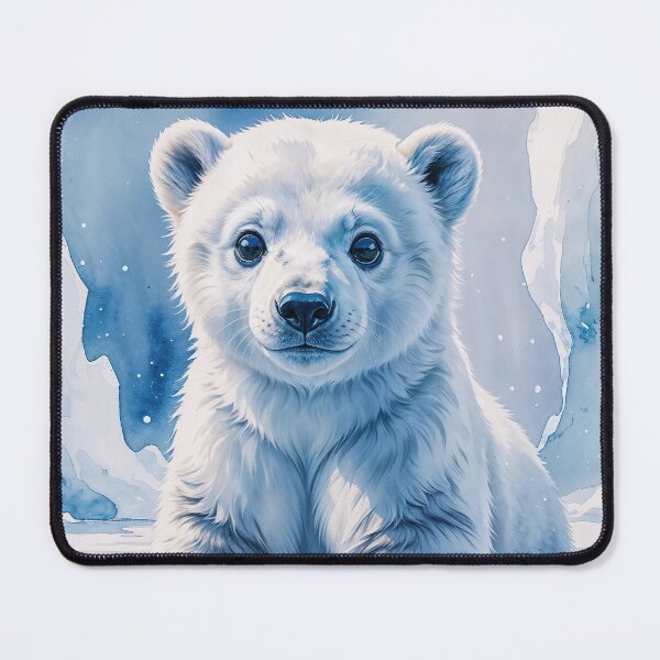 Item preview, Baby Polar Bear Arctic Watercolor designed and sold by elissiart.