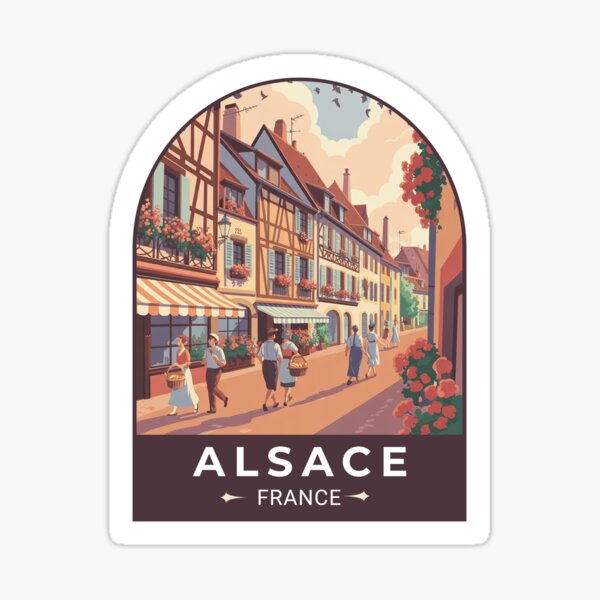 Item preview, Autocollant Alsace France designed and sold by TulipaGraphics.