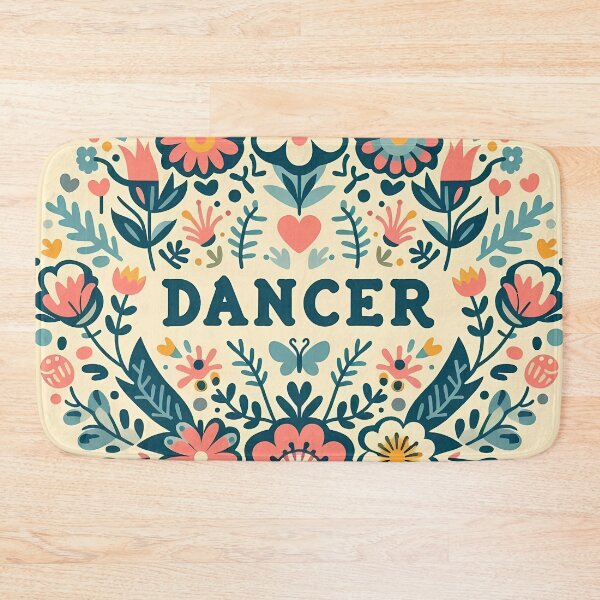 Item preview, "Dancer" Elegant Floral Motif - Scandinavian Folk Art by heidiannemorris © designed and sold by FOLK ART FUSION by heidiannemorris.