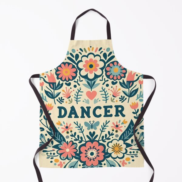 Item preview, "Dancer" Elegant Floral Motif - Scandinavian Folk Art by heidiannemorris © designed and sold by FOLK ART FUSION by heidiannemorris.