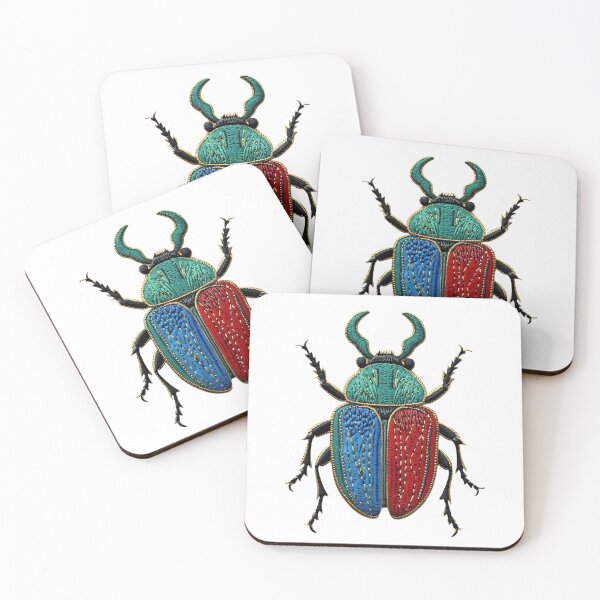 Item preview, Colorful beetle embroidery technique - amazing artistic design designed and sold by AliKwStore.