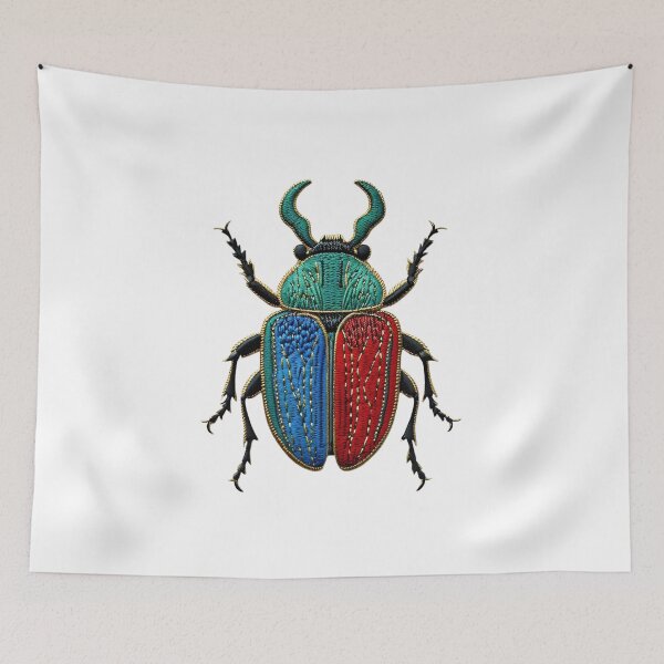 Item preview, Colorful beetle embroidery technique - amazing artistic design designed and sold by AliKwStore.