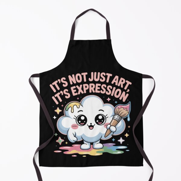 Item preview, It’s Not Just Art, It’s Expression – Cute Kawaii Cloud with Paintbrush designed and sold by MagicWander.