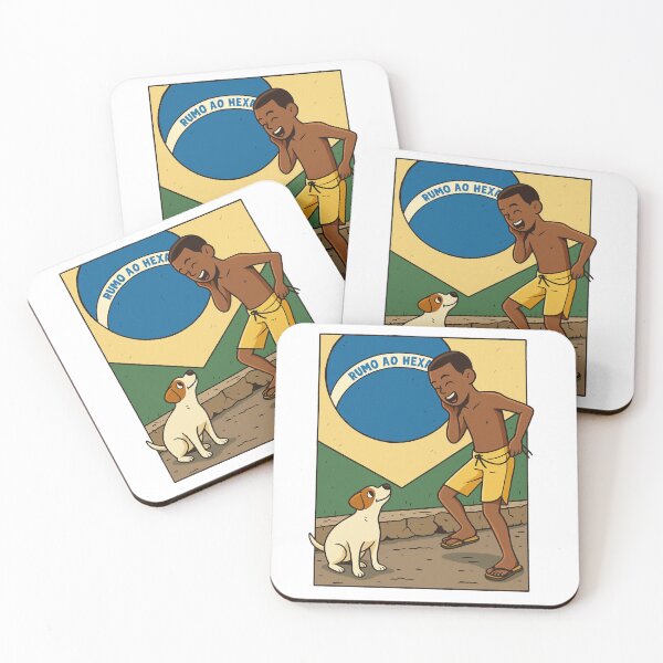Item preview, Sticker Brazil Street Vibes Cartoon Tee – Art with Dog & Boy designed and sold by DanniJordan.