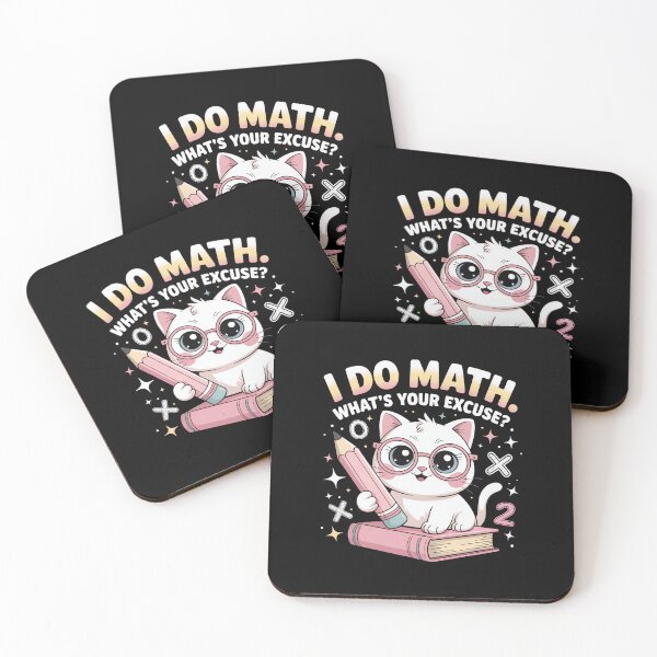 Item preview, Cute Nerdy Cat with Glasses – Funny Math Teacher designed and sold by MagicWander.