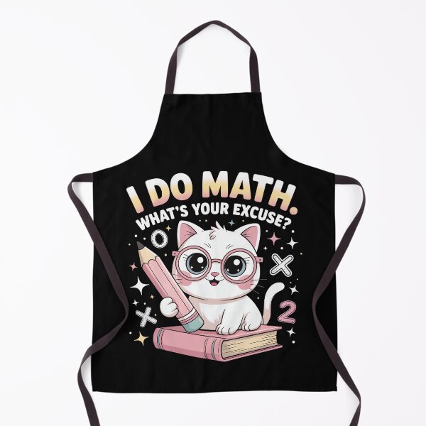 Item preview, Cute Nerdy Cat with Glasses – Funny Math Teacher designed and sold by MagicWander.