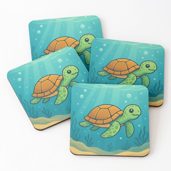 Item preview, Smiling Sea Turtle Swimming Underwater designed and sold by ToonyTeez.