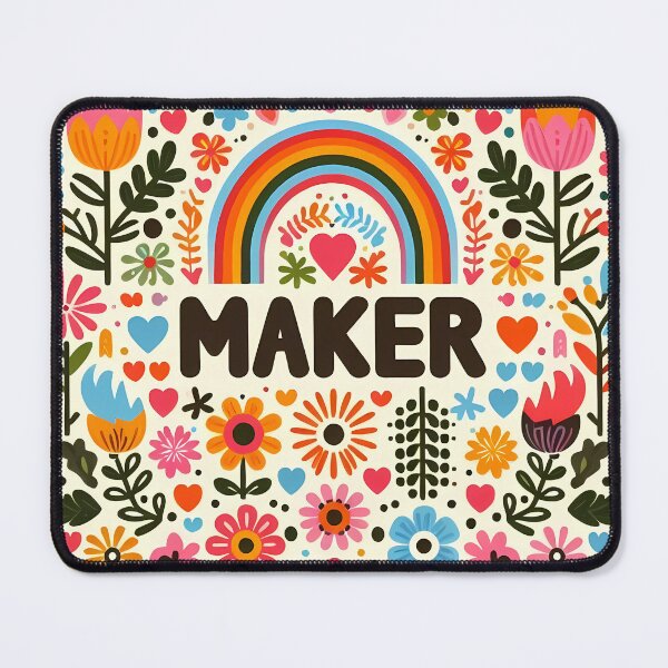 Item preview, "Maker" Creative Floral Pattern - Scandinavian Folk Art by heidiannemorris © designed and sold by FOLK ART FUSION by heidiannemorris.