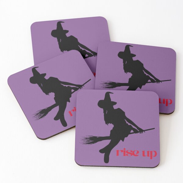 Item preview, Rise Up All My Witches - cute witch flying on broomstick silhouette halloween witchy aesthetic designed and sold by RabbitHoleThings.