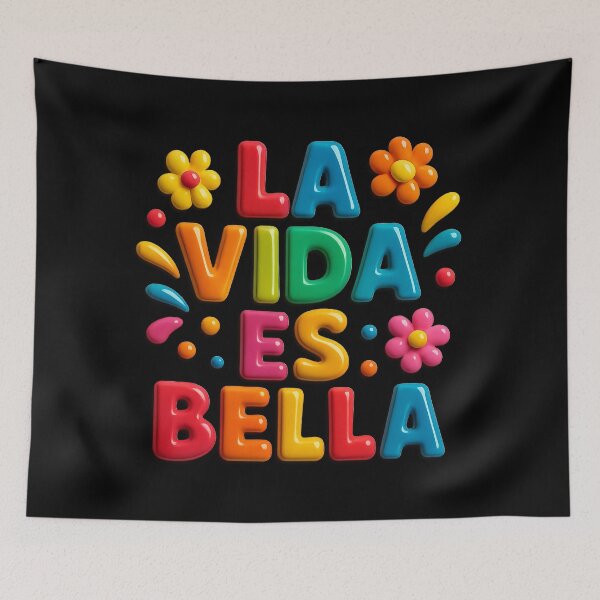 Item preview, La Vida Es Bella – Colorful statement for optimists designed and sold by Girih.