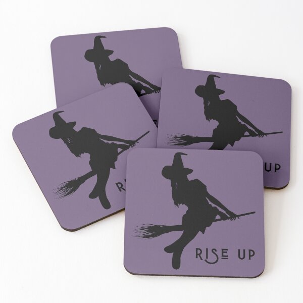 Item preview, Rise Up - All My Witches - silhouette cute witch flying on broomstick - halloween witchy aesthetic designed and sold by RabbitHoleThings.