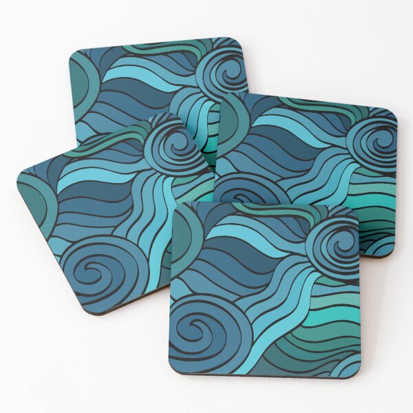 Item preview, Wave of greens designed and sold by A cute Design.