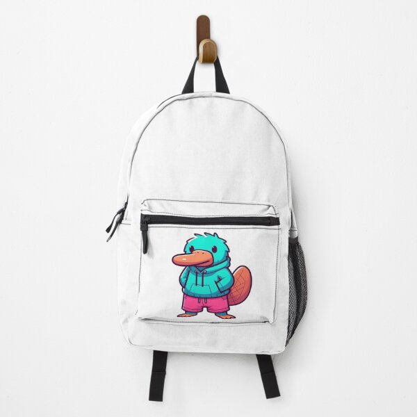 Item preview, Cartoon Platypus in Turquoise Hoodie and Pink Shorts – Bright Aussie Animal Style designed and sold by Confuzz1ed.