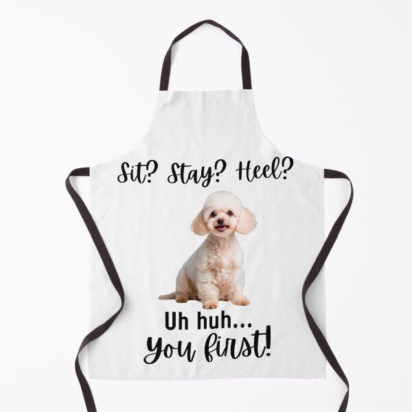 Item preview, Funny Toy Poodle Quote – “Sit? Stay? Heel? Uh huh. You First!” Sassy Dog Humor Design designed and sold by Fredster1966.