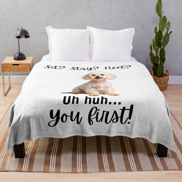 Item preview, Funny Toy Poodle Quote – “Sit? Stay? Heel? Uh huh. You First!” Sassy Dog Humor Design designed and sold by Fredster1966.