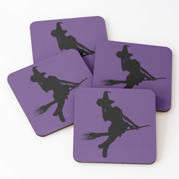 Item preview, Rise Up All My Witches - silhouette cute witch flying on broomstick - halloween witchy aesthetic designed and sold by RabbitHoleThings.