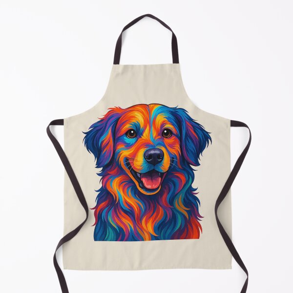 Item preview, Vibrant Pop Art Dog Portrait - Colourful Golden Retriever Illustration designed and sold by Nature's Palette.