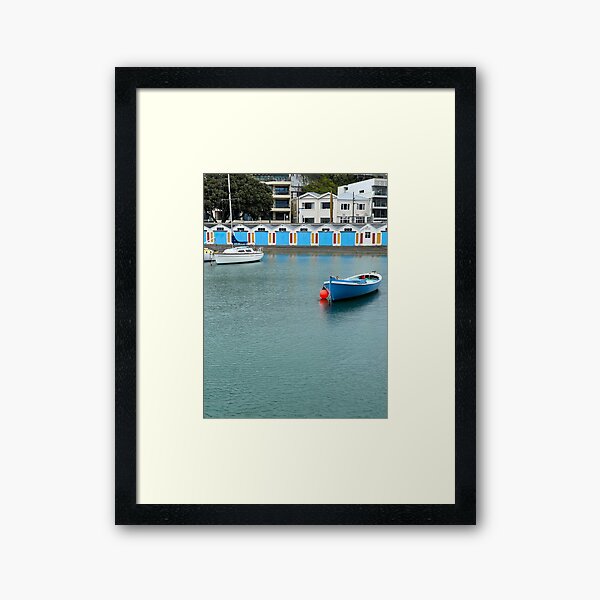 Item preview, Wellington Harbour Boats with Colorful Sheds designed and sold by Michael McGimpsey.