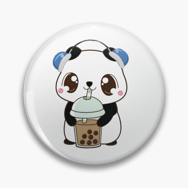 Item preview, Cute Panda Drinking Boba Tea Sticker designed and sold by Blueprint&co.