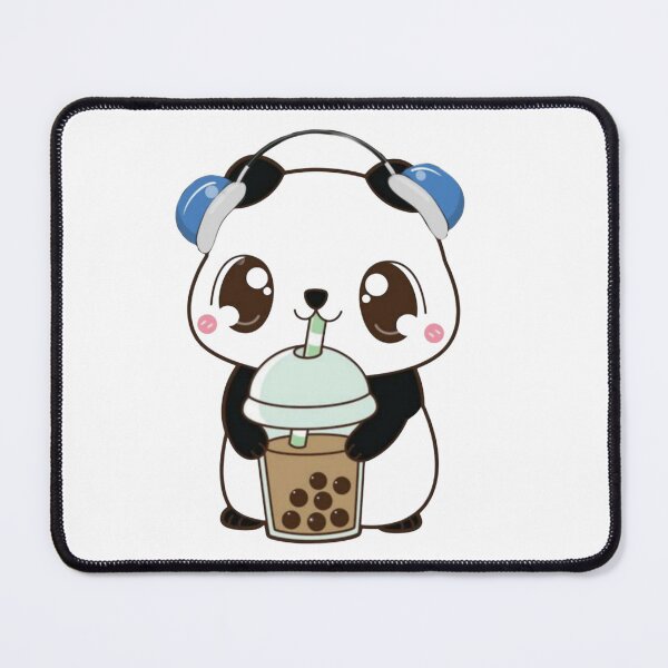 Item preview, Cute Panda Drinking Boba Tea Sticker designed and sold by Blueprint&co.