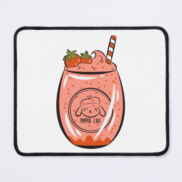 Item preview, Pupper Cafe Strawberry Smoothie Sticker designed and sold by Blueprint&co.
