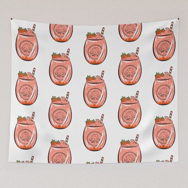 Item preview, Pupper Cafe Strawberry Smoothie Sticker designed and sold by Blueprint&co.
