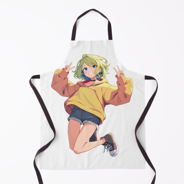 Item preview, Title: Jumpy Anime Girl - Double Peace Sign Fun designed and sold by mikoscha.