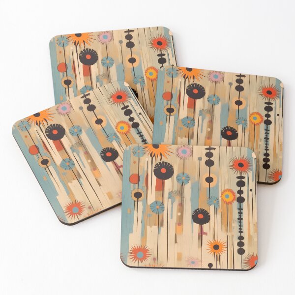 Item preview, Midcentury Modern Retro Floral Pattern Vintage Atomic Decor designed and sold by HastyHouse.
