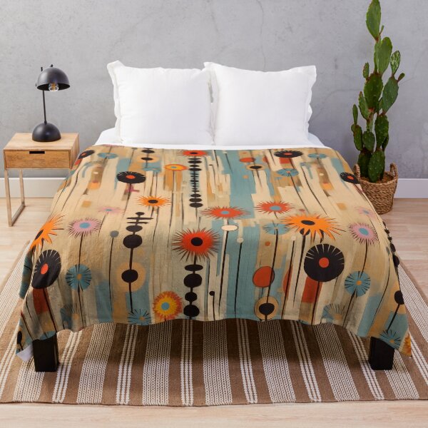 Item preview, Midcentury Modern Retro Floral Pattern Vintage Atomic Decor designed and sold by HastyHouse.