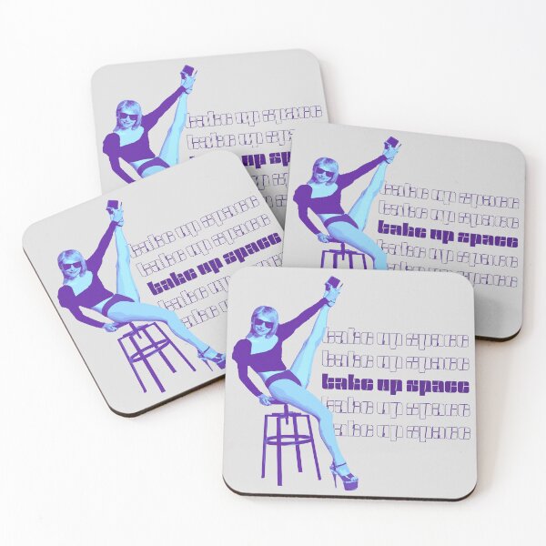 Item preview, Take Up Space - smash the patriarchy - big leg kick woman stilettos feminism designed and sold by RabbitHoleThings.