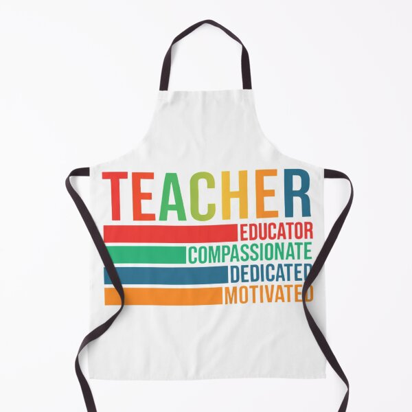 Item preview, Colorful Teacher Definition Typography: Educator, Compassionate, Dedicated, Motivated designed and sold by dkid creations.