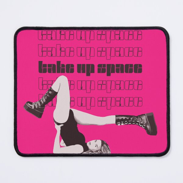 Item preview, Take Up Space - woman wearing boots made for walking wide pose black white designed and sold by RabbitHoleThings.