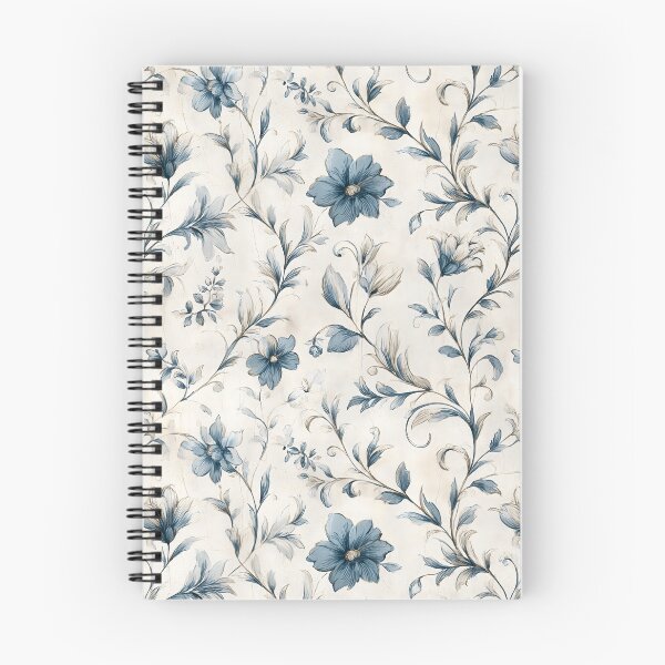 Item preview, Floral Blue French Toile designed and sold by Boddicca.