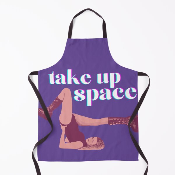 Item preview, Take Up Space - woman wearing boots made for walking wide pose sunset white font designed and sold by RabbitHoleThings.