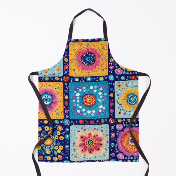 Item preview, India’s Colorful Mandala Flower Patchwork Inspired Folk Art designed and sold by Myra365Art.