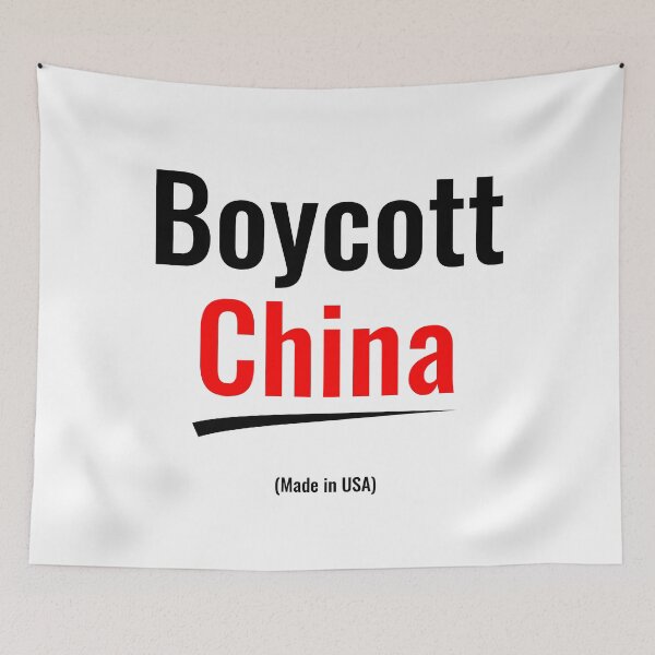 Item preview, BOYCOTT CHINA (Made in USA) designed and sold by frikybomb.