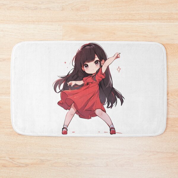 Item preview, Dynamic Chibi Anime Girl in Red Dress designed and sold by mikoscha.